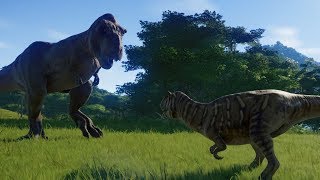 Metriacanthosaurus VS TRex  Jurassic World Evolution [upl. by Selij]