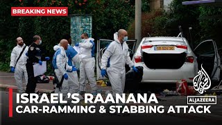 Israel carramming amp stabbing attack One elderly woman killed 17 others injured in Raanana [upl. by Sherri178]