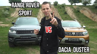 Range Rover Sport vs Dacia Duster  Batalie pe OFF ROAD [upl. by Airdnekal]