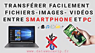 TRANSFÉRER FACILEMENT VOS FICHIERS ENTRE SMARTPHONE ET PC SANS CÂBLE SANS APPLICATION 🤩 [upl. by Trinette831]