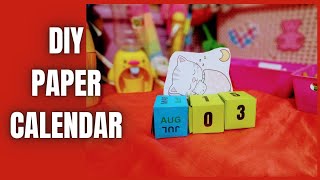 DIY 2024 Desk Calendar  Easy Paper Calendar Tutorial  How to Make a Cute Desk Calendar papercraft [upl. by Kermie]