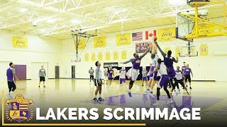 Lakers 5On5 Scrimmage Footage Youngins Vs Veterans [upl. by Manella]