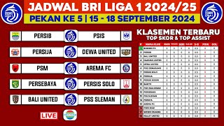 Jadwal BRI Liga 1 2024 Pekan ke 5  Persib vs Psis Semarang  Psm Makassar vs Arema  Live Indosiar [upl. by Zeuqcaj]