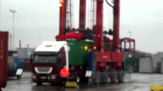 Container unloading  Hamburg Eurogate [upl. by Brainard753]