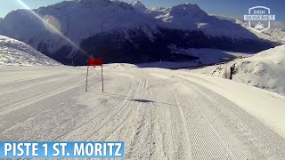 St MoritzCorviglia Piste 1 quotParadisoquot [upl. by Neiht723]