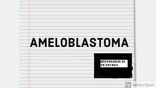 AMELOBLASTOMA HISTOLOGY [upl. by Esyli]