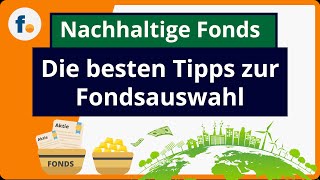 Nachhaltige Fonds In die besten Nachhaltigkeitsfonds investieren  finanzennet [upl. by Camellia]