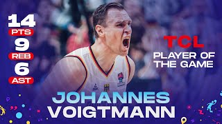 Johannes VOIGTMANN 🇩🇪  14 PTS  9 REB  6 AST  TCL Player of the Game vs Poland [upl. by Allecram]