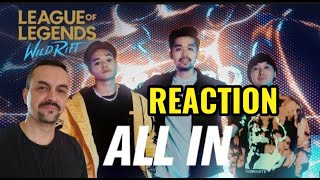 ALL IN  Weird Genius ft Tabitha Nauser League of Legends Wild Rift REACTION [upl. by Armillia]