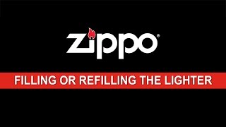 Zippo Instructional Filling or Refilling the Lighter [upl. by Lattonia]