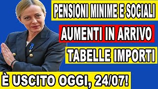 🚨 URGENTE AUMENTO ANNUNCIATO OGGI 2407 DI TUTTE LE PENSIONI MINIME E DI INVALIDITÀ PER TUTTI [upl. by Gautier337]