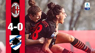 Thomas x2 Bergamaschi and Piemonte  AC Milan 40 Sampdoria  Highlights Womens Serie A [upl. by Asirram157]