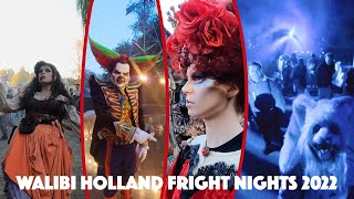 Fright Nights 2022 in Walibi Holland  Alle Halloween Scare Zones Clinic amp Below [upl. by Ettennyl]