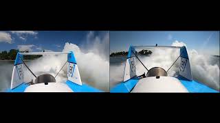 Double Unlimited Hydroplane flips captured from onboard the U1 Miss HomeStreet [upl. by Mchenry]