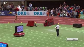 Konstanze Klosterhalfen Solo zum deutschen Hallenrekord  HallenDM 2018 Dortmund [upl. by Bale]