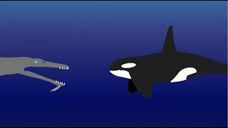 orca vs great white shark vs pliosaures [upl. by Ettelloc]