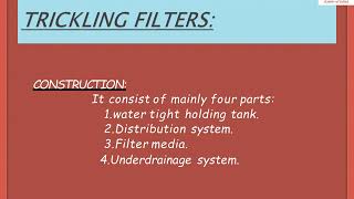 trickling filter introduction [upl. by Neelrahc]