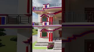 सबसे अच्छा डिजाइन Village House Plan idea with porch map portico [upl. by Edals]