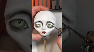 Making Morticia Addams artdolltutorial morticiaaddams dollartist [upl. by Drugi858]