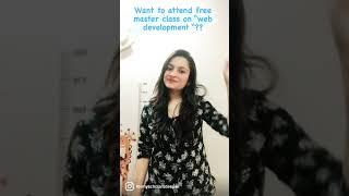 Free Webinar on “web development” Link in description box below shorts youtube formyscholars [upl. by Anayhd]