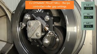 CU DYNAMIC PELLET MILL  Recipe controlled roller gap settings [upl. by Ipoillak]