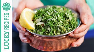 Würziger SpinatReis  die perfekte Beilage  Palak Pulao [upl. by Aivle762]