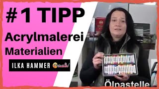 Acrylbilder malen  Ölpastell Stifte  1 Tipp  8 besten Materialien zum Acrylbilder malen lernen [upl. by Ailehc262]