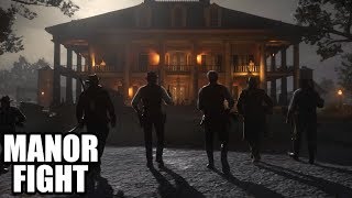 RED DEAD REDEMPTION 2  Assault on Braithwaite Manor  Best Scene [upl. by Einot815]