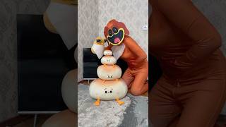 Pou and Dogday ate a family of buns funny pou dogday bun cute shorts subscribe [upl. by Denbrook]