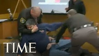 Father Of Three Abuse Victims Lunges At Larry Nassar During Sentencing Hearing  TIME [upl. by Huldah325]