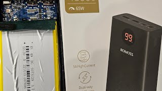 Romoss PEA40 Pro 40000mAH 65W Powerbank review with teardown and Problems IP5389 [upl. by Lemay]