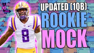 THE MOST UPDATED 1QB ROOKIE MOCK DRAFT  2024 DYNASTY FANTASY FOOTBALL [upl. by Carpenter121]