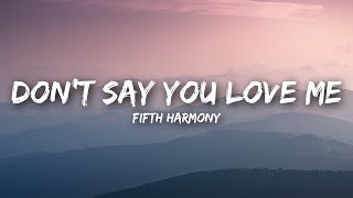 Fifth Harmony  Dont Say You Love Me Lyrics  Lyrics Video [upl. by Edeline]