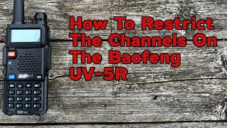 How To Restrict The Baofeng UV5R To One Frequency [upl. by Audri]