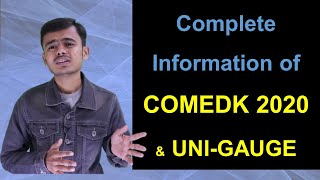 COMEDK 2020  UniGAUGE  Application form  Important Dates  Exam Pattern  Fees  Bijendra Kumar [upl. by Burkitt]