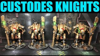 EPIC KITBASH Warhammer 40k Adeptus Custodes Armiger Warglaive Imperial Knight Conversion Commission [upl. by Anawad]