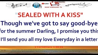 SEALED WITH A KISS KARAOKE LYRICS BY BRYAN HYLAND [upl. by Jobina]