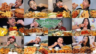 🍗🪽 No Talking Mukbang eating Wingstop ASMR Chicken Compilation ‼️ Part 2 [upl. by Kaycee978]