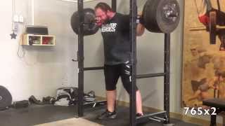 Beltless 765x2 SquatJTSstrengthcom [upl. by Craven]