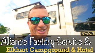 Elkhart Campground Home2Suite Elkhart amp Alliance Factory Service [upl. by Dragelin]