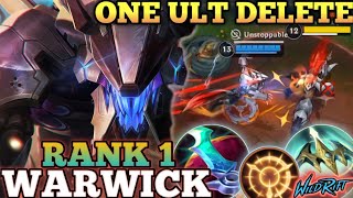 WARWICK TOPLANE KILLER MVP PLAY UNDERRATED OP BUILD  TOP 1 GLOBAL WARWICK BY Mysticon皇帝 WILD RIFT [upl. by Aitnohs421]