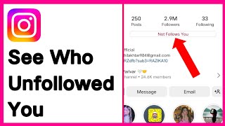 How To See Who Unfollowed You On Instagram Safe Method Fast [upl. by Anitsyrk]