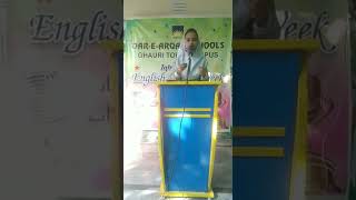 Great talkers are little doers  Award winning speech of Hamna Noor Class 4 [upl. by Annahahs]