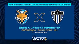 Grêmio Anápolis 4 x 0 Independência Camp Goiano SUB 20 Segunda Divisão 2024 [upl. by Kcirdlek]