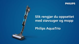 Nye AquaTrio  Slik rengjør du oppsettet med støvsuger og mopp [upl. by Nahamas]