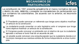 📚 ICFES 2024  Sociales Mecanismos de participación [upl. by Trygve988]