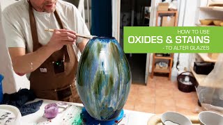 79 Using Oxides amp Stains to Alter Pottery Glazes [upl. by Nolrak]