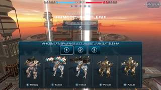 War Robots Testserver 37 Testing Carrier Map  Falcon  Pursuer  Mercury [upl. by Atilam78]