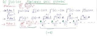 56 Kalkülüs 2  Taylor ve MacLaurin Serileri 3  sinx in maclaurin serisi gösterimi [upl. by Hewitt605]