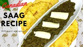 How to make saag in Canada  recipe of saag with rapini  easy saag recipe  Easyomatic cuisine [upl. by Anaz]